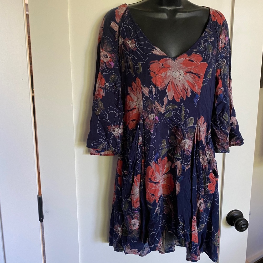 Free People Eyes on You floral tunic dress